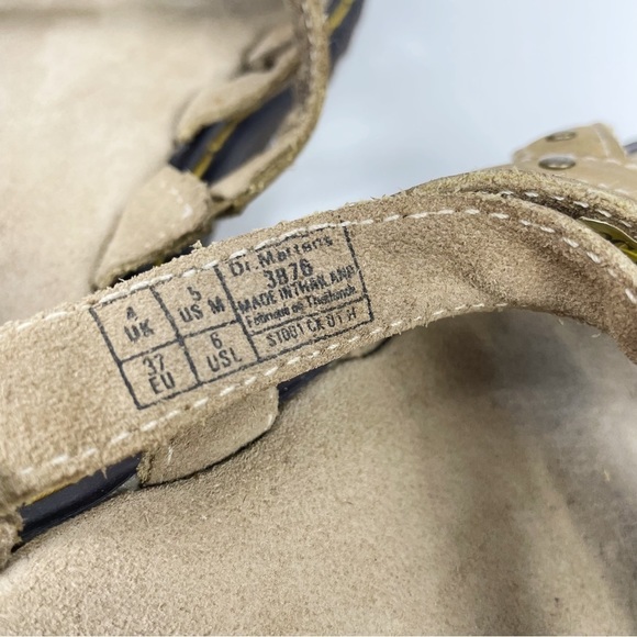 Dr Martens Butterfly Leather Strap Sandals Slip On Slides - Picture 8 of 9